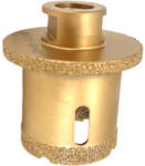 CRIANO Carota Diamantata pentru ventil scurgeri in gresie portelanata, piatra, compozit, - diam. 45mm, 60mm 90° - Premium - DXDY. GOLDrill. 45-6090deg (DXDY.GOLDrill.45-6090deg)