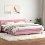 vidaXL rózsaszín bársony rugós ágy matraccal 200x210 cm (3316328)