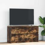 vidaXL füstös tölgy színű szerelt fa TV-szekrény 100x35x54 cm (861809)