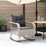 vidaXL szürke polyrattan kerti hintaszék párnákkal (4104198)