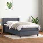 vidaXL sötétszürke bársony rugós ágy matraccal 80x220 cm (3318136)