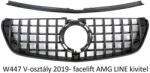  Mercedes Benz V-osztály W447 LCI 2019- AMG LINE lakkozott fekete hűtőrács Panamerica AMG GT stílusban