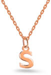 Heratis Forever Minimalista S betű medál rosé aranyból IZ24456SR