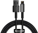 Baseus Cablu Date si Incarcare Baseus USB-A - Lightning Tungsten Gold 20W 1m Negru
