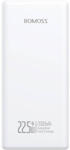 ROMOSS Powerbank Romoss PRC20 20000mAh 22.5W (fehér) (PRC20-151-1133H) - scom