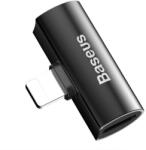 Baseus Adaptor Audio Baseus Lightning - Lightning Negru (ad/Ligh-2xLigh/Baseus/bl/n)
