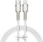 Baseus Cablu Date si Incarcare Baseus USB-C - Lightning Cafule Metal Series 20W 1m Alb