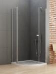 NEW TRENDY New Soleo cabină de duș 80x80 cm semicircular crom luciu/sticlă transparentă K-0415 (K0415)