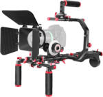NEEWER Kamera Tartó Rig-Cage Kit Rendszer - Professzionalis Film és Videó Rendszer / Stady Cam Készlet (Piros) (10102570)