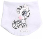  Babastar pamut baba nyálkendő - Fehér "Cute" Zebra