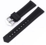 Ricardo curea de silicon, negru, eliberare rapidă 24mm