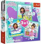 Trefl Puzzle Trefl 3 in 1 Gabbys Dollhouse, Activitatile Lui Gabby Puzzle