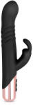 Rosy Gold Rabbit Vibrator with Thrusting Function Black Vibrator