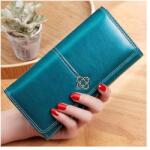 Maria King Műbőr divat női pénztárca, kék (WNT406)