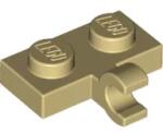 LEGO® 11476c2 - LEGO világos krémszínű (tan) lap 1 x 2 méretű, egy klipsszel (11476c2)