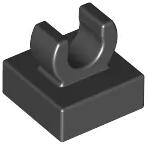 LEGO® 15712c11 - LEGO fekete csempe 1 x 1 méretű klipsszel, lekerekített sarkokkal (15712c11)