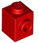 LEGO® 87087c5 - LEGO piros kocka 1 x 1 méretű oldalán 1 bütyökkel (87087c5)