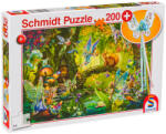 Schmidt Spiele Puzzle Schmidt din 200 de piese - Zane in padure, cu bagheta magica (56333) Puzzle
