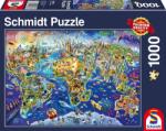 Schmidt Spiele Puzzle Schmidt din 1000 de piese - Discover the World (58288) Puzzle