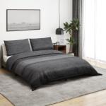 vidaXL szürke ágyneműhuzat-garnitúra 260x220 cm pamut (136491)