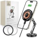 Tech-Protect MM15W-V8 mágneses Magsafe műszerfalra szerelhető autós telefontartó vezeték nélküli töltő 15W fekete