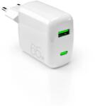 PURO Puro 65W GaN USB-A USB-C Fali Töltő - Fehér