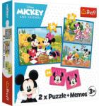 Trefl Set Trefl 2 in 1 Joc Memorie si Puzzle Disney: Eroii Disney Puzzle