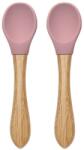 Lorelli Силиконови лъжички с бамбук Lorelli - Natural, 2 броя, Deep Pink (10230680002) - baby