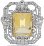  Ezüst Citrin Gyűrű - Ural Citrin - Fehér Topáz