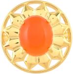  Karneol Gyűrű - Aranyozott Ezüst - 4.56 Karát