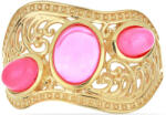  Lega Dembi Etiópiai Pink Opál Gyűrű - Arannyal Bevont Ezüst