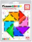 PicassoTiles Конструктор допълнение Picasso Tiles - Триъгълници, 12 части (PTE02) - ozone