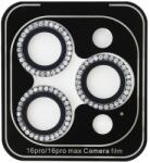 Guess Apple iPhone 16 Pro / Pro Max Guess Glitter lencsevédő (Ezüst) - GUCL163SGGS