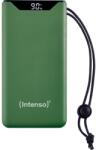 Intenso (7332037) F10000 Powerbank 10000 mAh, USB-A és UAB-C csatlakozó, PD 3.0 20W, QC 3.0, kijelző, zöld (7332037)