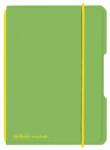 Herlitz Caiet My Book Flex A6, 40 File, Dictando, Verde Deschis Transparent cu Logo Galben (HRZ-9469410)