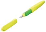 Pelikan Stilou Twist Galben Neon, cu Grip Ergonomic, 2 Rezerve Albastre, Blister (HRZ-807326)