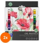 Oxford Set 2 x Creioane Cerate Oxford Oil Pastels, 24 Culori, Colectia Artistic (REH-2xHRZ-400184263)