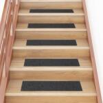 vidaXL Изтривалки за стълби, самозалепващи се, 30 бр. , 76x20 см, антрацит, правоъгълни (3365729)