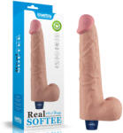 Lovetoy Real Softee Rechargeable Vibrating Dildo 10.5" Flesh