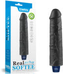 Lovetoy Real Softee Rechargeable Vibrating Dildo 9.5" Black Vibrator