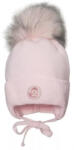  Minimanó téli kötött sapka (42-44) - Púder rózsaszín Cica
