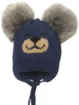 Minimanó téli kötött sapka (42-44) - Kék Maci