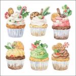 Ambiente Sweet Christmas white papírszalvéta 33x33cm, 20db-os - szep-otthon