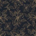 Ambiente Poinsettia outline black papírszalvéta 33x33cm, 20db-os
