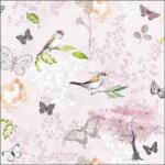 Ambiente Birds and butterflies pink, papírszalvéta 33x33cm, 20db-os