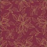 Ambiente Poinsettia outline bordeaux papírszalvéta 33x33cm, 20db-os - szep-otthon