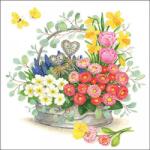 Ambiente Spring flowers decoration papírszalvéta 33x33cm, 20db-os