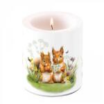 Ambiente Little squirrels átvilágítós gyertya 10x10cm
