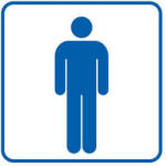 TDC Piktogram férfi WC, 105 x 105 mm, TDC
