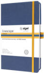 SIGEL Beíró A/5, 176 lap, Sigel Linespace, keményfedeles, kockás, kék (LS104)